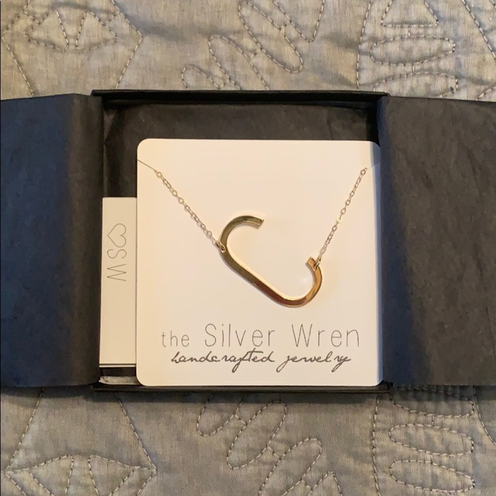 The Silver Wren -letter C necklace